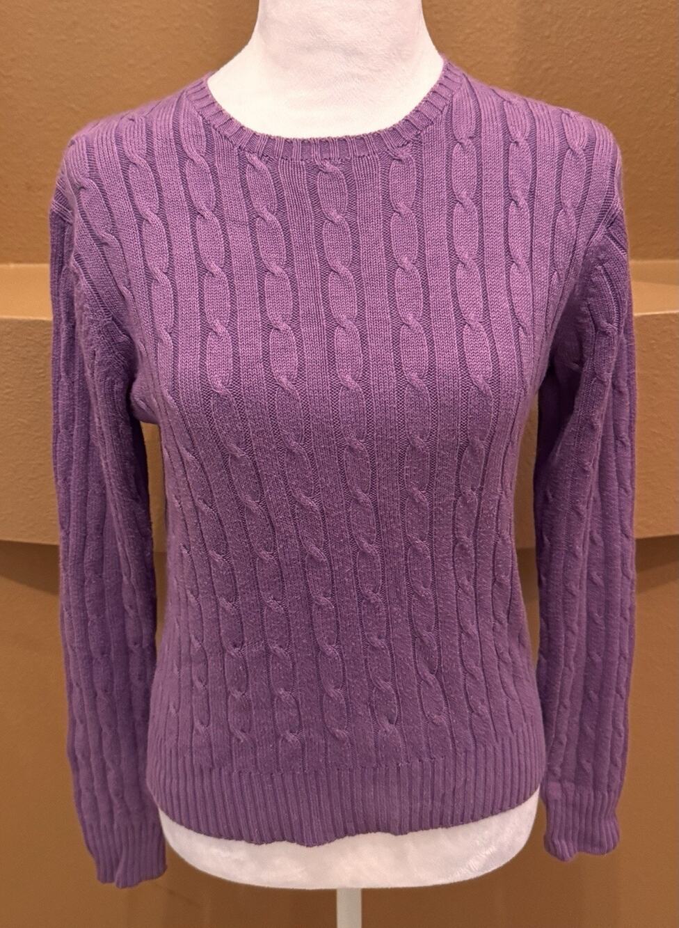 J. Mclaughlin Crew Neck Purple Sweater Size S